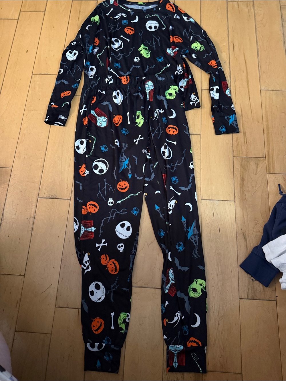 Disney Black Halloween One-Piece Footie Pajamas with Colorful Characters